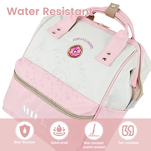 ZOMAKE 15.6 Inch Travel Laptop Backpack for Women Men, Anti Theft Water Resistant Bag Daypack Computer Bag Business Work Cute Backpacks(Donut) - color: Donut
