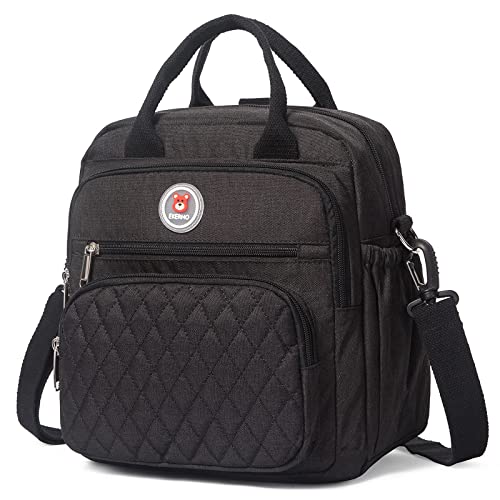 Insulated Lunch Bag Backpack for Women/Men, 3 carrying way Lunch Tote, Large Waterproof Cooler Box with Side pockets for Adults, College, Work, Beach, Picnic, Black - color: Black
