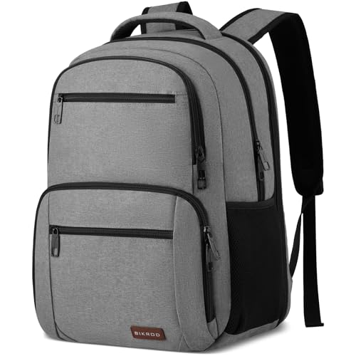 BIKROD Backpack for Men, TSA Travel Backpack, College Backpacks Water Resistant Back Pack with USB Charging Port, Business Anti Theft Durable Computer Bag Gifts Fits 15.6 Inch Laptop, Grey - color: Grey, size: 15.6 Inch