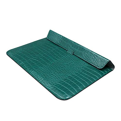 Lightweight Green Crocodile PU Leather Sleeve for 15-16 Inch Laptops - color: Green