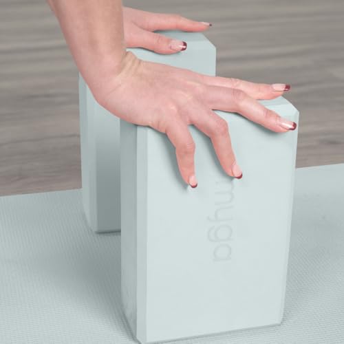 MYGA Yoga Block,Lightweight EVA Foam Yoga Brick,High Density Non-Slip Block for Yoga Poses, Pilates, Balance and Flexibility - color: Teal