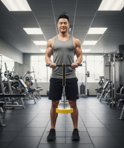 Heavy Duty Forearm Blaster & Wrist Roller - 15" Wide Handle Grip Strength Trainer with 3"x8" Weight Holder - Build Muscle, Enhance Grip & Arm Endurance for Home Gym Workouts