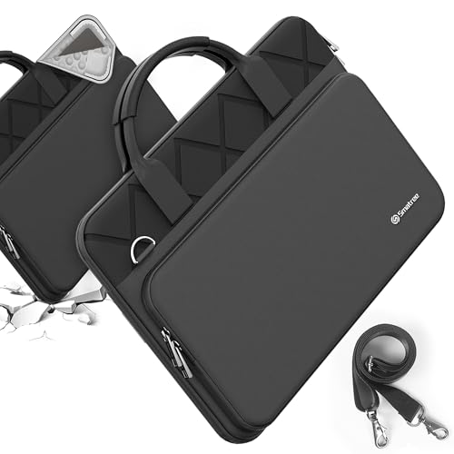 Smatree CityEdge 16-17 inch Laptop Shoulder Bag, Sleeve Case with Accessory Pocket, Shoulder Strap, Handle, Patented Super-Corner Design for All-Round Protection(CE03) - size: for 16-17 inch (CE03)