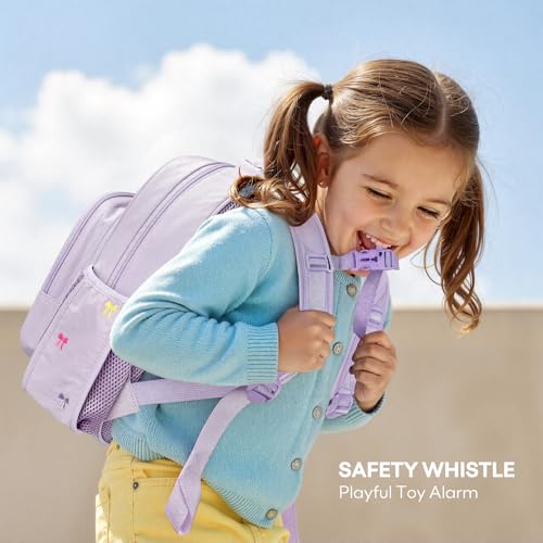mibasies Toddler Backpacks for Girls 2-4: Quilted Backpack for Preschool Prek Daycare - Cute 12 Inches Bookbag for Little Kids Bow Purple - color: Bow Purple, style: Toddler-12"h(not Fit Folder)