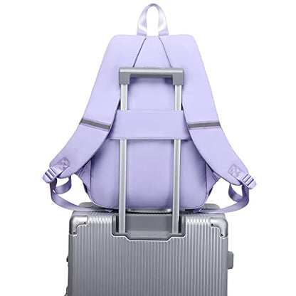 abshoo Big Student Laptop Backpack For College Women Middle High School Teen Girls Bookbag Travel Daypack (Purple) - color: Purple