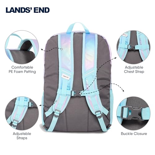 Lands' End Unisex Kids Large ClassMate Lightweight Durable Elementary School Backpack, Pastel Lilac - color: Pastel Lilac