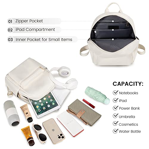 LOVEVOOK Backpack for Women Light Weight Waterproof Backpack Purses Daily Backpack… | Light Weight - color: Beige