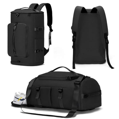 MIYCOO Gym Bag for Men Women with Shoes Compartment - Duffle Bag, Travel Backpack, Sports Backpack, Weekender Overnight Bag with Wet Pocket - Black - color: Black -Style2