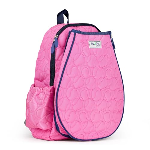Ame & Lulu Little Love Tennis Backpack - color: Quilted Pink Tennis Balls