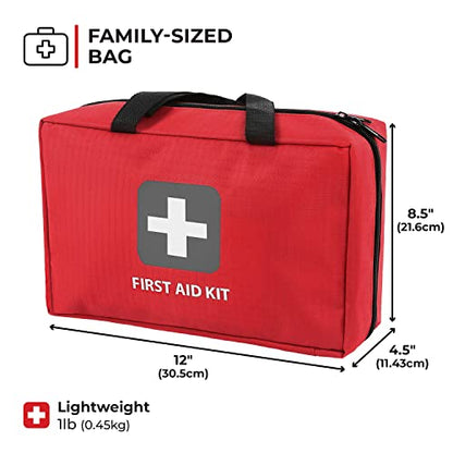 First Aid Kit – 291 Pieces of First Aid Supplies | Hospital Grade Medical Supplies for Emergency and Survival Situations | Ideal for Home, Car, Trucks, Camping, Hiking, Travel, Sports, Pets, Hunting - style: 291 Piece - Grey