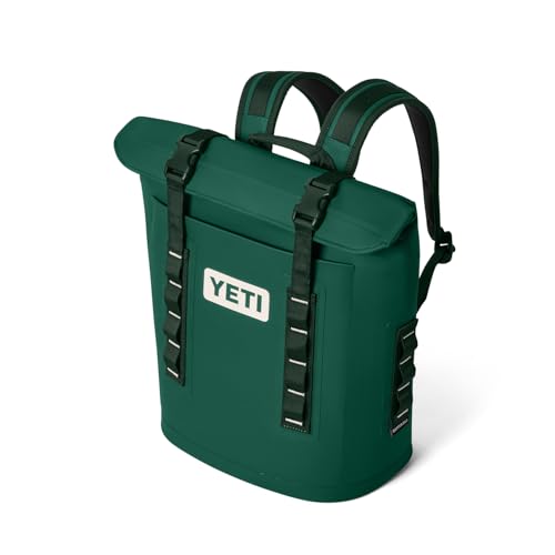 YETI Hopper M Series Backpack Soft Sided Coolers with MagShield Access - color: Black Forest Green, size: M12