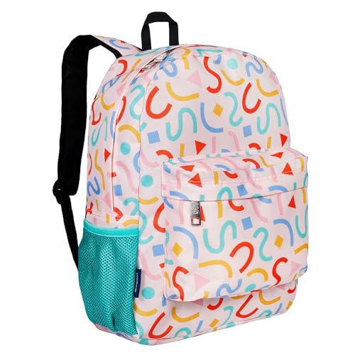 Wildkin Kids 16 Inch Elementary School Backpack for Girls – Durable Padded Bag with Adjustable Straps for School, Travel & Everyday Use, Multiple Pockets, Ages 6–13 – Confetti Peach - color: Confetti Peach
