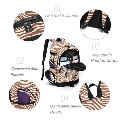 rickyh style School Backpack Travel Bag for Men & Women Lightweight College Back Pack with Laptop Compartmen - color: 01bw