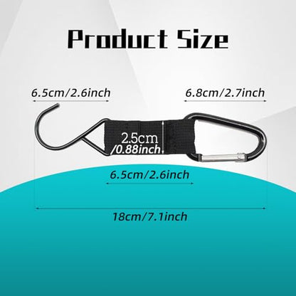 Fence Hooks for Bat Bags and Water Bottle,Hanging Buckles Metal Hooks for Baseball,Tennis,Softball,Football Bag Outdoor Sports Equipment (2)
