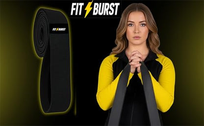 Premium 76 Inch Extended Length Resistance Band - 120 lbs Heavy Duty Fabric Exercise Band for Vertical Jump Training, Basketball & Full Body Workout - Non-Slip Long Stretch Band for Tall Athletes - color: BLACK