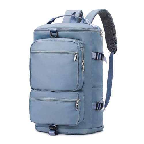 Men's Fitness Travel Bag/Women's Sports Yoga Bag with Shoe Compartment, Carry Weekend/Overnight Waterproof Camping Backpack, Flight Approved, 35L，Sky blue - color: Sky Blue