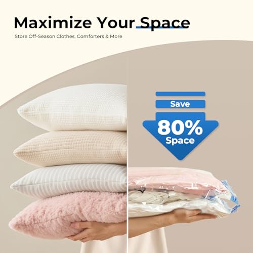 ETENWOLF Vacuum Storage Bags for Travel with Rechargeable Wireless Pump, Vacuum Seal Bags for Clothes and Travel, Space Saver Bags in Carry-On Sizes, Perfect for Luggage and Suitcases, 20 Jumbo - size: 20 Jumbo Size-E