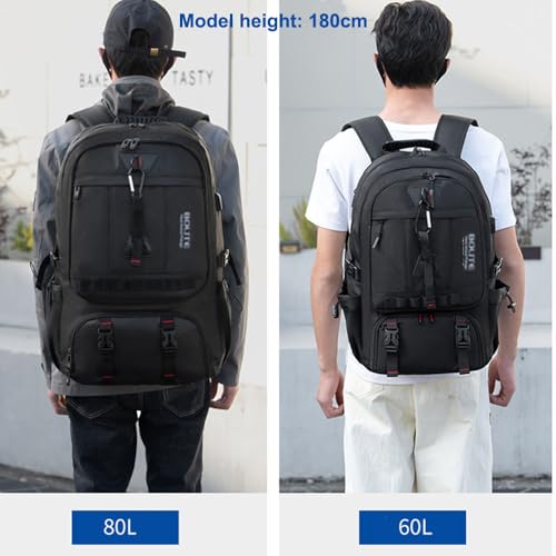 80L Large Travel Backpack with Shoe Compartment,Expandable Business Carry On Backpacks,Laptop Backpack with USB Charging Port (80) - size: 80