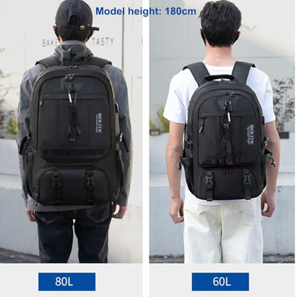 80L Large Travel Backpack with Shoe Compartment,Expandable Business Carry On Backpacks,Laptop Backpack with USB Charging Port (60) - size: 60