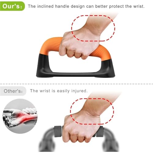 Push Up Bar Push Up Bars 2pcs Pushup Stands With Thickened Soft Plastic Handle, Stable and Non-Slip Base, Handles for Floor - color: Black