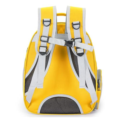 Cat Bubble Backpack Carrier for Small Medium Dogs Cats Carrying Bag, Airline Approved Pet Travel Carrying Bag Dog Hiking Walking Outdoor Backpack (Yellow) - color: Yellow