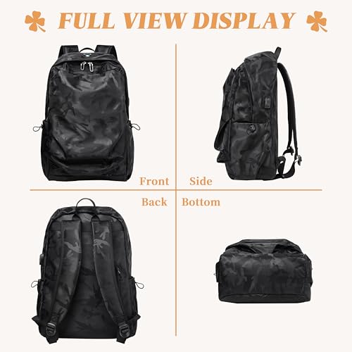 FSD. WG Casual Bag for Men Fashionable Outdoor Bag Popular Travel Bag Casual Large Capacity - color: 10045blackb