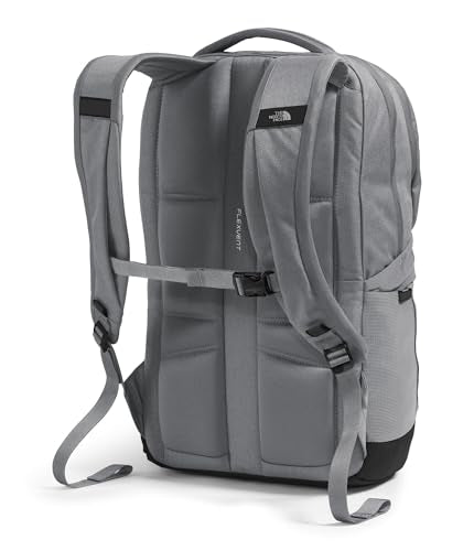 The North Face Lichen Daypack - Everyday Commuter Backpack, Laptop Sleeve, Water Bottle Pockets, Center Front Pouch, Smoked Pearl Dark Heather/TNF Black, One Size - color: Smoked Pearl Dark Heather/Tnf Black