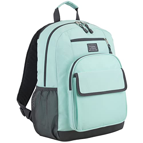Eastsport Travel Laptop Backpack, Business Water Resistant Slim Sturdy Laptops Backpack College Work Computer Bag Unisex Fits 15" Notebook, Light Blue Mint