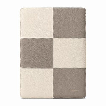Comfyable Laptop Sleeve 13 Inch Precisely Compatible with MacBook Air M5 M4 2026 & MacBook Pro M2 M1 2022, Genuine Leather Protective Case Cover, Cream & Gray - color: Cream & Gray, size: 13 inch