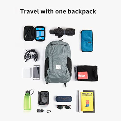 Naturehike 18L Lightweight Hiking Backpack, Waterproof Camping Packable Backpack Ultralight for Travel, Airplane, Small Hiking Daypack for Adults, Grey - color: Grey