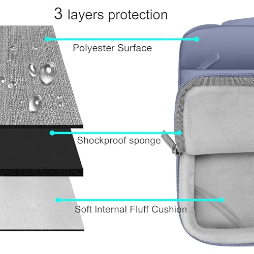 MOSISO Compatible with MacBook Air 15 inch Case M5 2026 M4 2025 M3 2024 M2 2023 A3448 A3241 A3114 A2941, Plastic Hard Shell Case&Puffy Sleeve Bag&Keyboard Skin&Webcam Cover&Screen Film, Lavender Gray - color: Lavender Gray