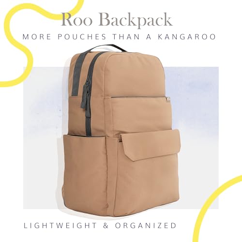 RED ROVR Roo Lightweight 1 LB Diaper Bag Backpack | 11 organizational pockets| Durable & Water-Resistant (Toffee) - color: Toffee