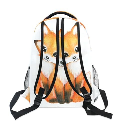 ALAZA Cute Little Fox Animal Print Large Backpack Personalized Laptop iPad Tablet Travel School Bag with Multiple Pockets - color: Fox
