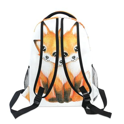 ALAZA Cute Little Fox Animal Print Large Backpack Personalized Laptop iPad Tablet Travel School Bag with Multiple Pockets - color: Fox