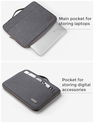 DOMISO Laptop Case Sleeve Protective Cover Compatible with MacBook Air 13 M4 M3 M2,MacBook Pro M2 M1,iPad Air/Pro,13 inch Dell,Lenovo, HP,Asus,Waterproof Computer Cases Bag with Handle,Dark Grey - color: Dark Grey, size: 13" for mac book