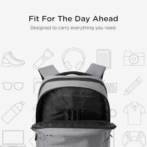 TravisMathew Approach Backpack with Laptop Sleeve, Water-Resistant Everyday Bag for Work, Travel & Hiking, Shadow Grey - color: Shadow Grey
