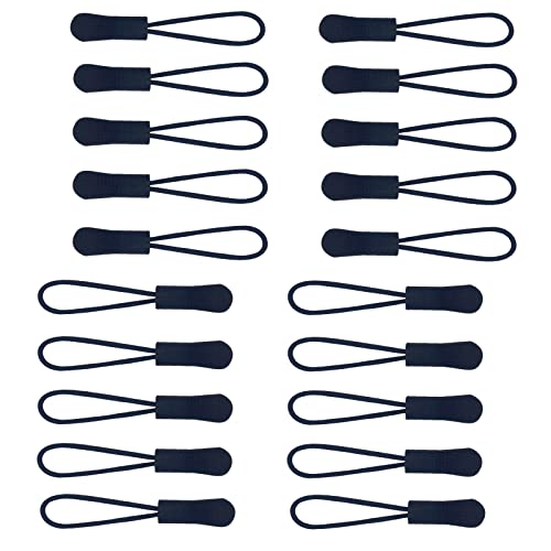 Urmspst 20Pcs Zipper Pulls Replacement Zipper Tabs, Navy Blue - color: 06. Navy blue