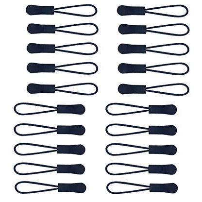 Urmspst 20Pcs Zipper Pulls Replacement Zipper Tabs, Navy Blue - color: 06. Navy blue