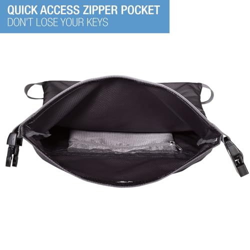 Lewis N. Clark WaterSeals Locking Backpack | Waterproof Bag | Anti-Theft Combination Lock | For Men & Women | Gray - color: Gray