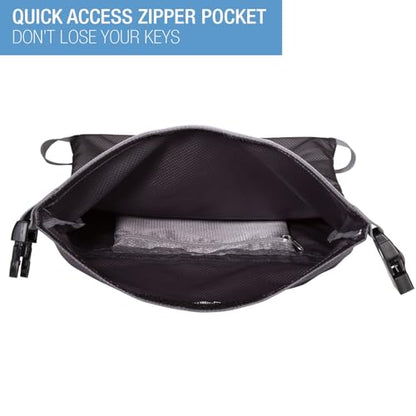 Lewis N. Clark WaterSeals Locking Backpack | Waterproof Bag | Anti-Theft Combination Lock | For Men & Women | Gray - color: Gray