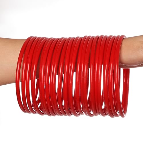 Topbuti 24 Pcs Plastic Ring Toss Game Carnival Rings Outdoor Toss Rings for Speed and Agility Practice Games, Bridal Shower Game, Game Booth