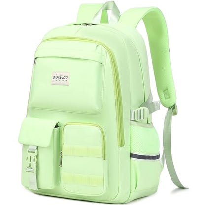 abshoo Big Student Laptop Backpack For College Women Middle High School Teen Girls Bookbag Travel Daypack (Greenyellow) - color: Greenyellow