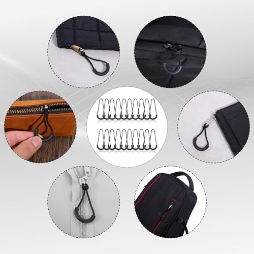 12PCS U-Shape Replacement Zipper Pull and 8pcs Metal Zipper Clip, Replacement Zippers, Zippers Extender, for Backpacks, Suitcases