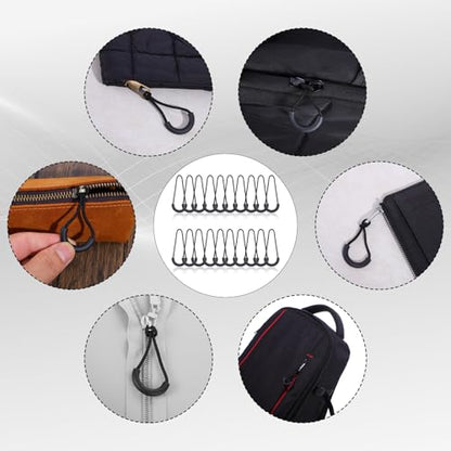 12PCS U-Shape Replacement Zipper Pull and 8pcs Metal Zipper Clip, Replacement Zippers, Zippers Extender, for Backpacks, Suitcases