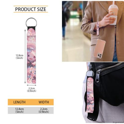 ZDCUSTOM Girls Backpack with Lunch Box, Axolotl School Backpack for 1st Grade, Cute Bookbag for Little Girls Schoolbags with Pencil Case Water Bottle Holder Keychain, Back to School Gifts - color: Cute Axolotl