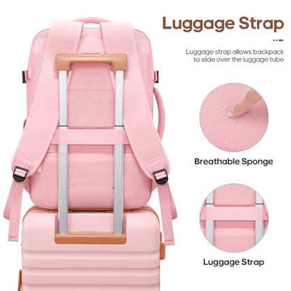 UKEIN Luggage Sets 3 Piece, Carry On Luggage 20In With Spinner Wheels,PC Hardside Suitcase Set with TSA Lock,Durable Carry On Suitcase With Travel Backpack for Men (Pink, 3 piece set (20inch)) - color: Pink, size: 3 piece set (20inch)
