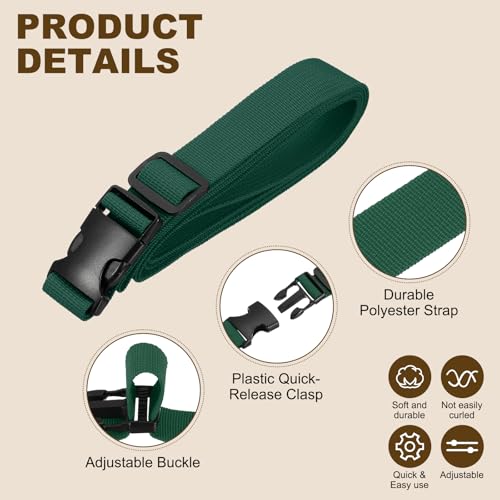 PATIKIL Utility Straps with Quick Release Buckle, (1 Inch x 6 Feet, Dark Green) (3 Pcs) Adjustable Luggage Polyester Straps Backpack Webbing, Suit for Sleeping Bag/Camping/Hiking - color: Dark Green, size: 1 Inch x 6 Feet