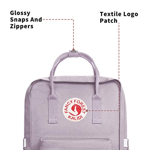 KALIDI Casual Laptop Backpack 15 Inches Square Daypack Totepack Travel Bag - color: Purple