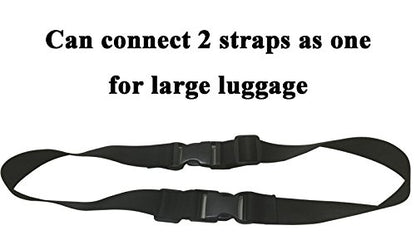 2pcs Travel Luggage Straps for Suitcases, Two Add a Bag Travel Luggage Adjustable Buckle Belt Travel Accessories Connector Attachment - Connect Your 3 luggages