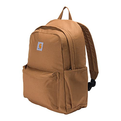 Carhartt 21L Classic Laptop Daypack, Durable Water-Resistant Pack with Laptop Sleeve, Containts PFAS, Carhartt Brown - color: Carhartt Brown, size: Containts PFAS